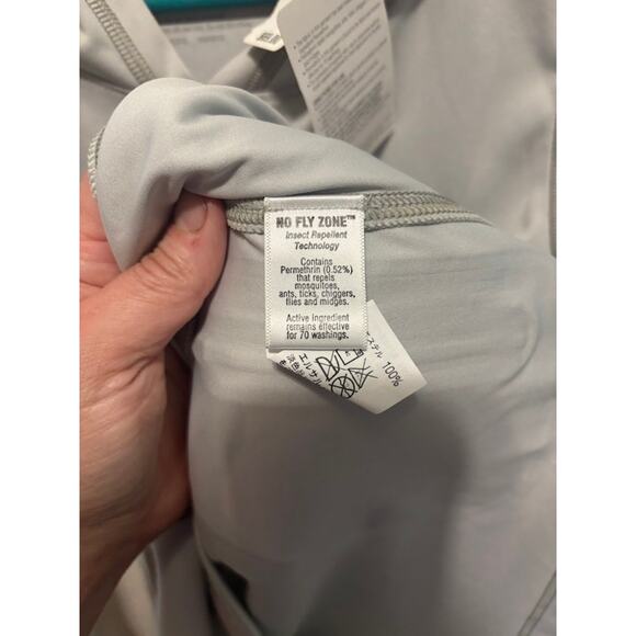 L. L. Bean Hoody No Fly Zone Hooded Pullover NWT in Gray Women Misses size Small - Picture 9 of 13